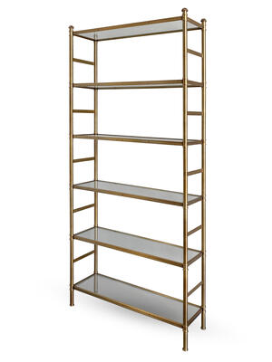 Cole Porter étagère with glass shelves